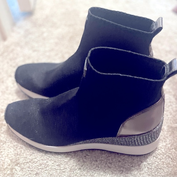 Michael Kors Skyler Metallic Stretch Knit Sock Boot - Picture 2 of 4